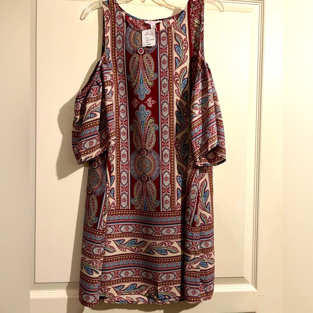 Cold shoulder summer short dress
